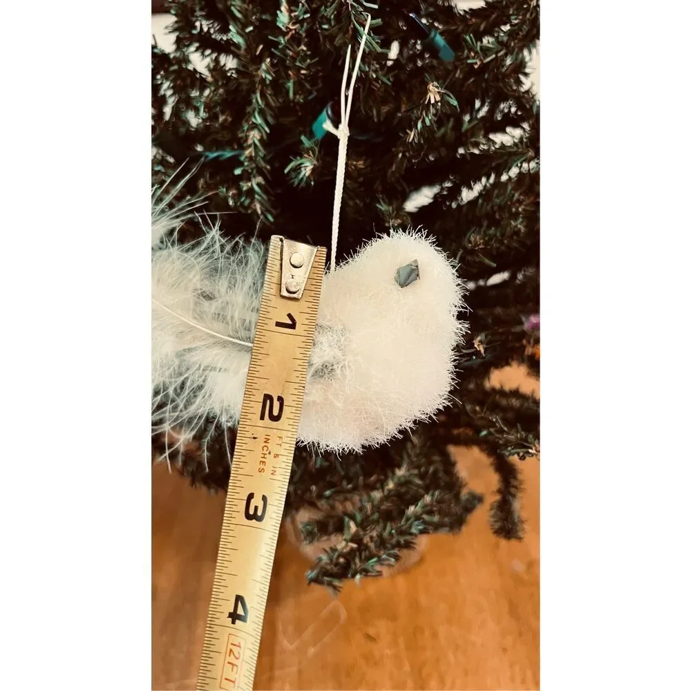 Bird Christmas tree ornament Feather Foam Vintage